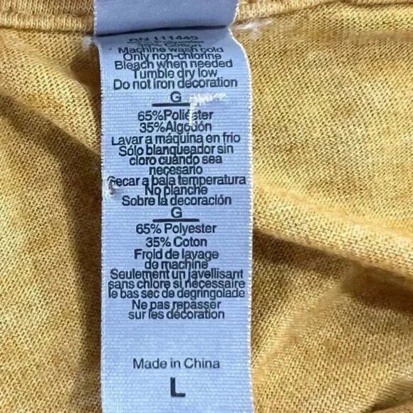 Next Level Apparel Womens Magnolia Yellow Short Sleeve Tee Size Large - Picture 5 of 5